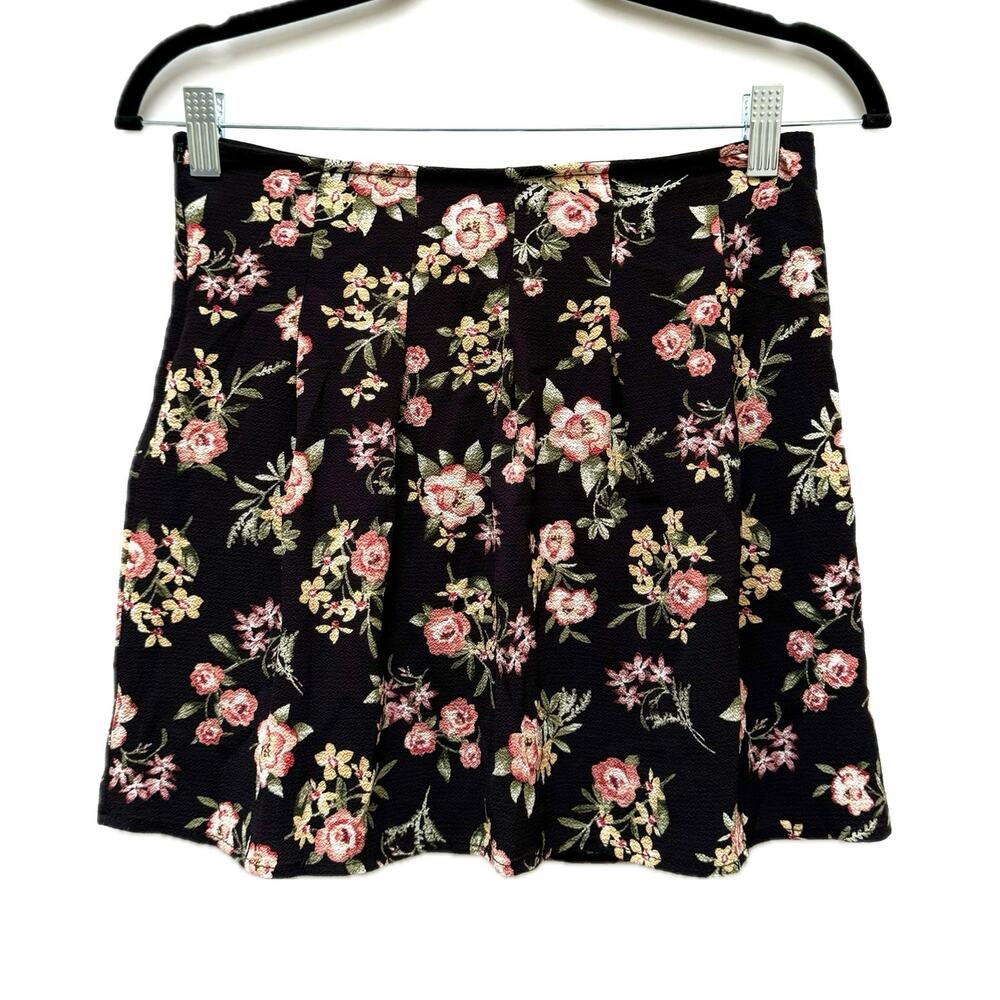 Black Floral Skirt